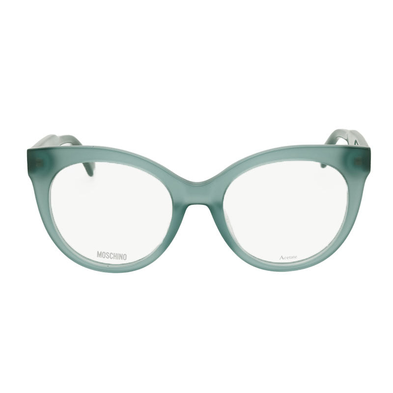 Moschino Eyeglasses Round Full Rim, Pink Frame and Clear Demo Lenses Lens MOS613035J00