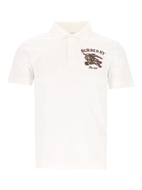 Burberry Men Cotton Polo Shirt With Knight Check