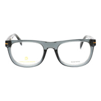 David Beckham Eyeglasses Rectangle Full Rim, Transparent Grey Frame and Clear Demo Lenses Lens DB70850KB700