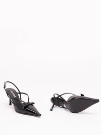 Prada Women Brushed Leather Slingback Pumps