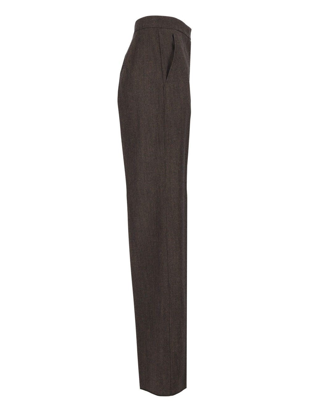 Max Mara Women Denim-Effect Wool Trousers
