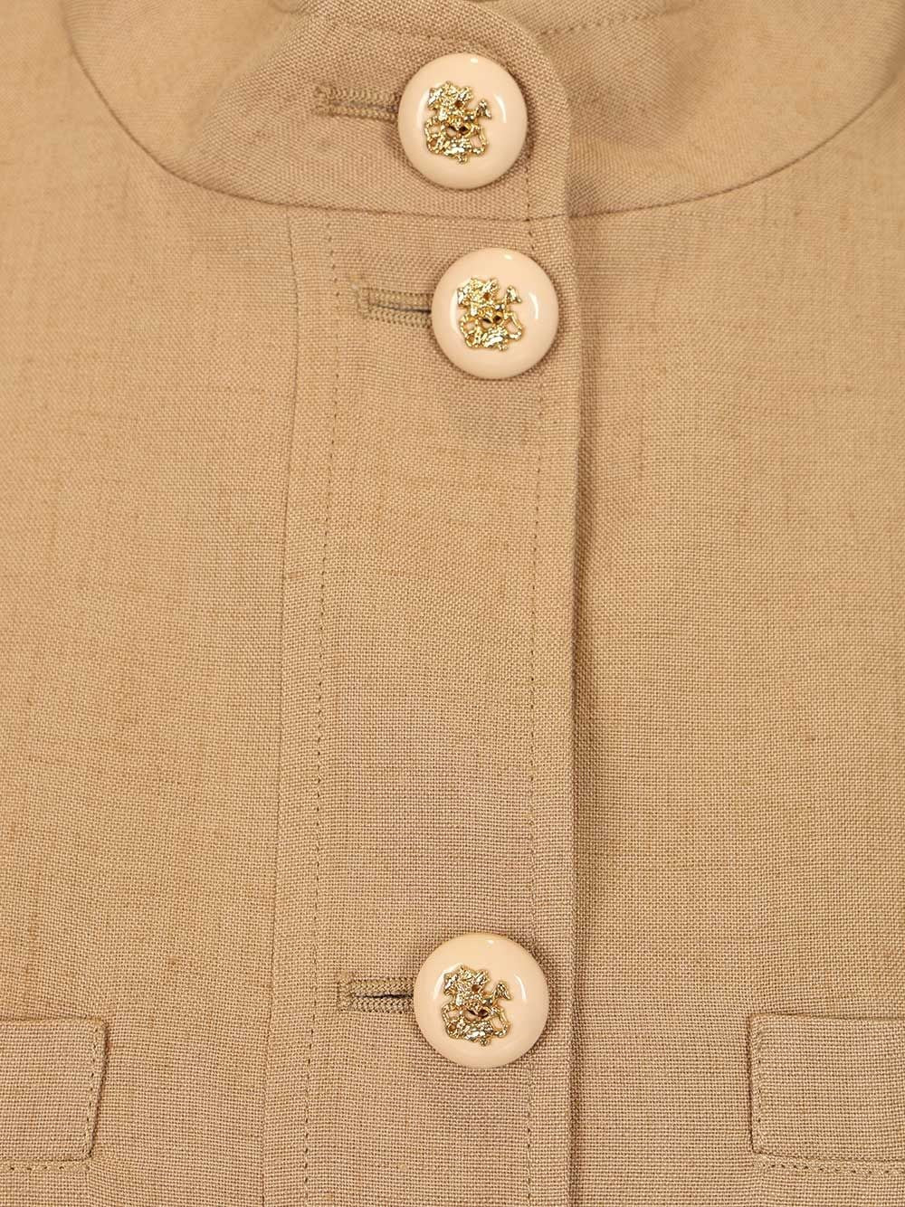 Valentino Garavani Women Embroidered Twill Jacket With Belt