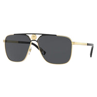 Versace Versace Sunglasses Square Full Rim, Gold Matte Black Frame and Dark Grey Lens VE2238143687