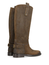 Burberry Women Cavalier Suede Boots