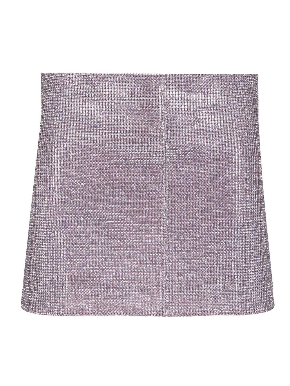 Self-Portrait Women Metallic Mesh Skirt