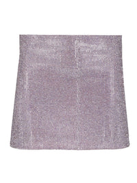 Self-Portrait Women Metallic Mesh Skirt