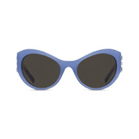 Givenchy Sunglasses Oval Full Rim, Shiny Black/Gold Frame and Grey Lens GV40073I01A
