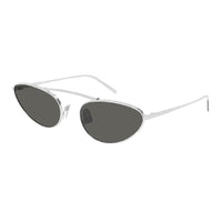 Saint Laurent Saint Laurent Sunglasses Cat Eye Full Rim, Silver Frame and Grey Lens SL538002