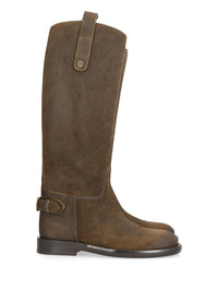 Burberry Women Cavalier Suede Boots