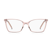 Marc Jacobs Marc Jacobs Eyeglasses Square Full Rim, Transparent Pink Frame and Clear Demo Lenses Lens MARC544035J00