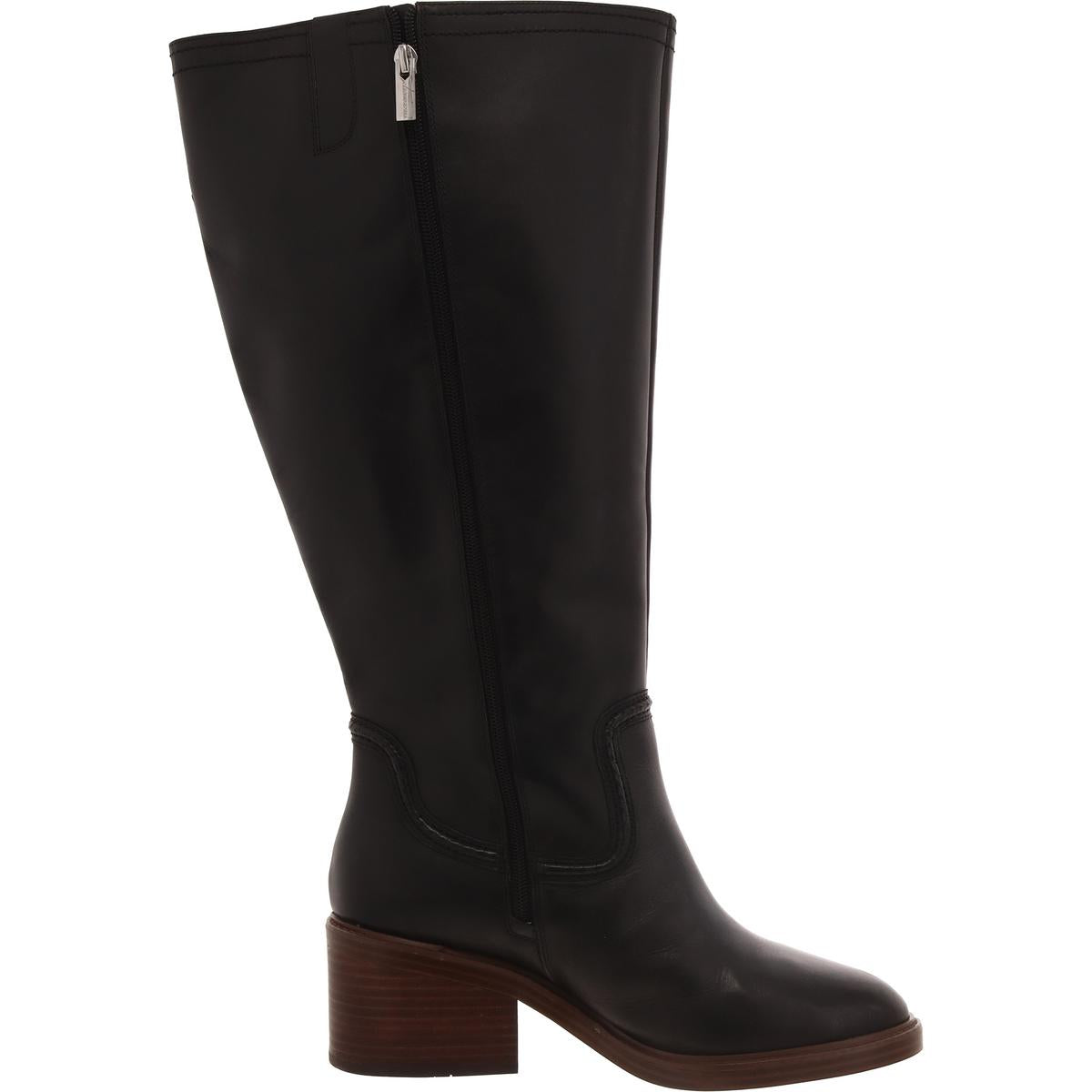 Vuliann 4 Womens Leather Extra Wide Calf Knee-High Boots