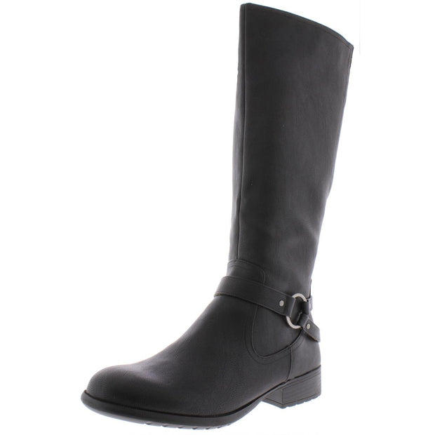 Felicity Womens Faux Leather Tall Knee-High Boots