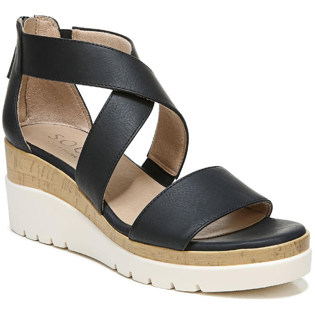 Good Times Womens Zipper Comfort Wedge Sandals