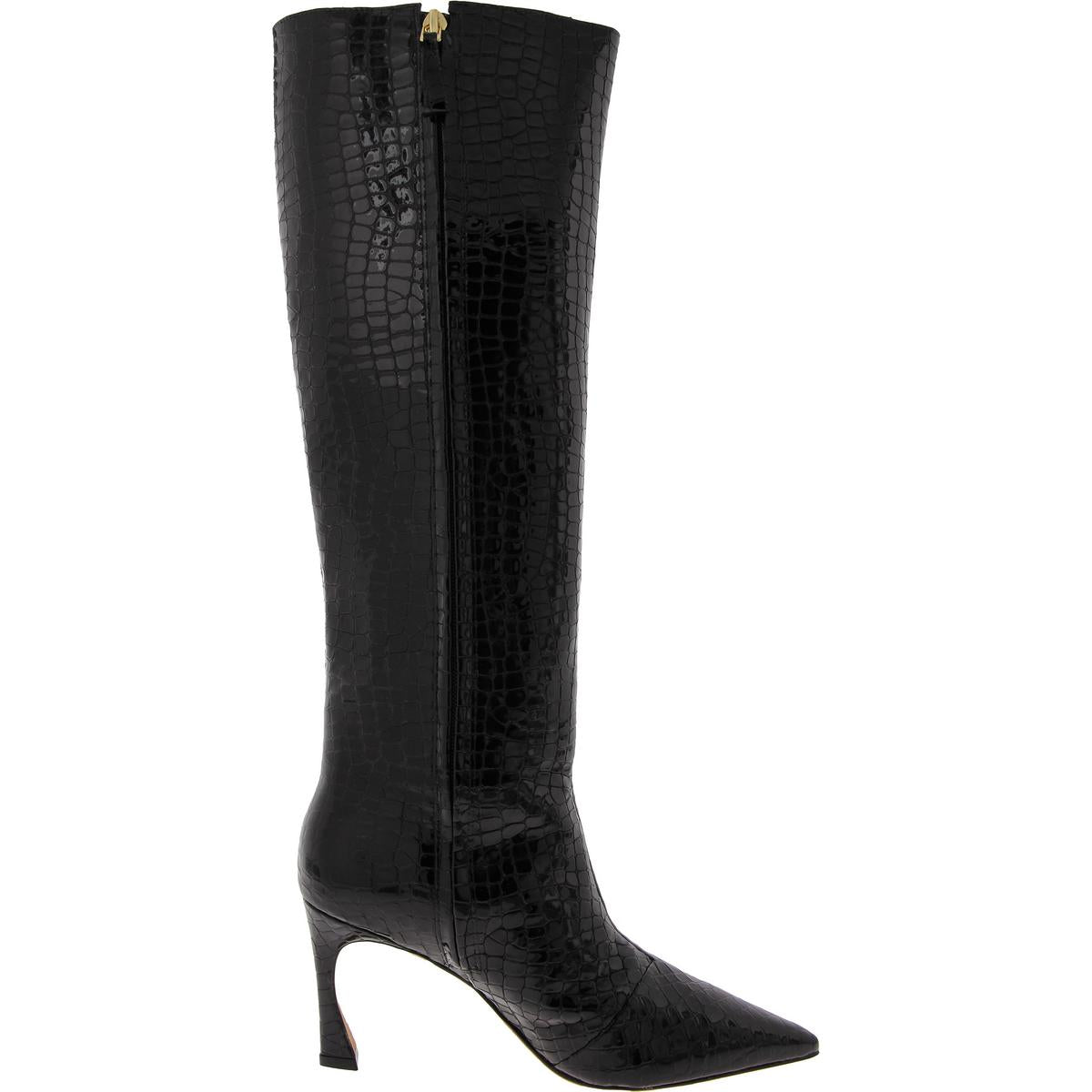 Kyra Womens Pointed Toe Zipper Knee-High Boots