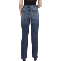 Womens Mid-Rise Stretch Bootcut Jeans