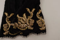 Dolce & Gabbana Black Lace Gold Baroque SPECIAL PIECE Women's Shorts