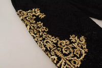 Dolce & Gabbana Black Lace Gold Baroque SPECIAL PIECE Women's Shorts