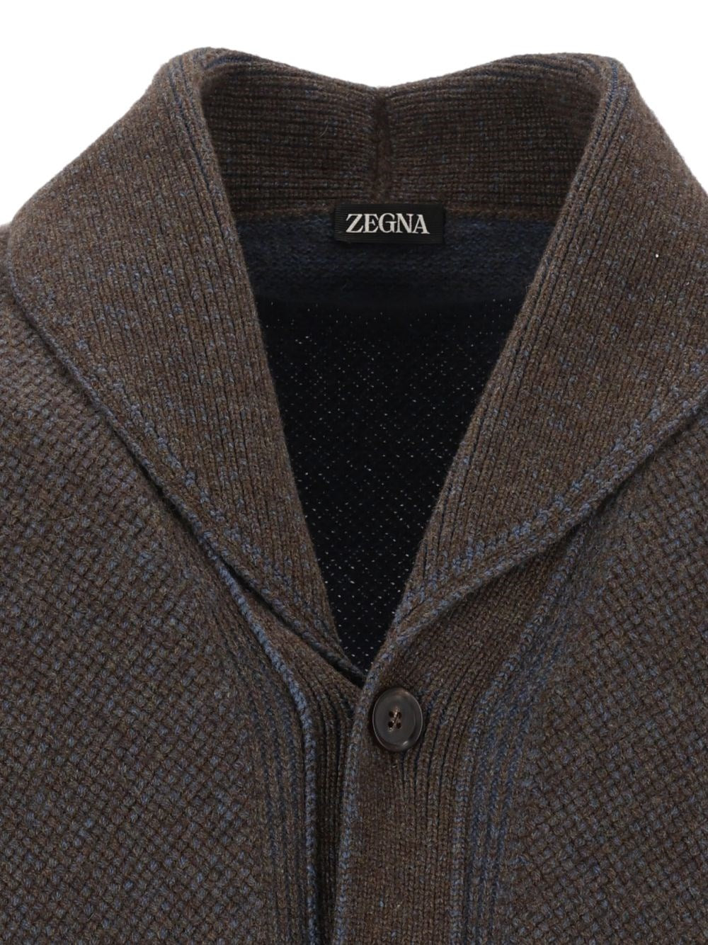 Zegna Men Cashmere-Blend Shawl-Collar Cardigan