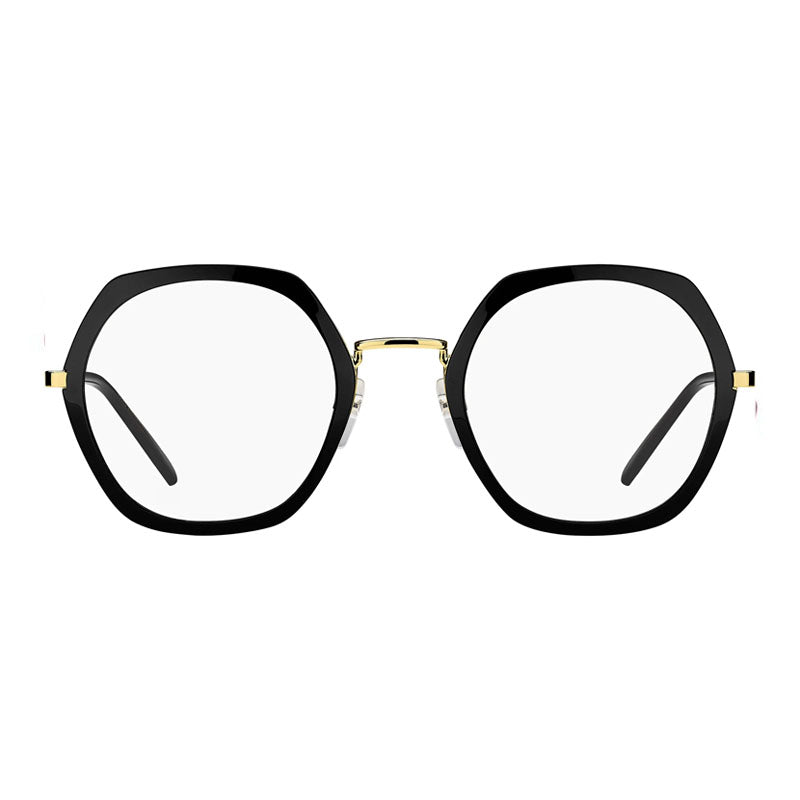 Marc Jacobs Eyeglasses Geometric Full Rim, Lilac/Gold Frame and Clear Demo Lenses Lens MARC7000BIA00