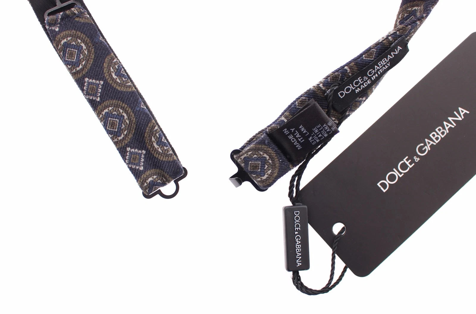 Dolce & Gabbana Dolce & Gabbana Blue Silk Baroque Fantasi Tied Bow Tie Men's Papillon