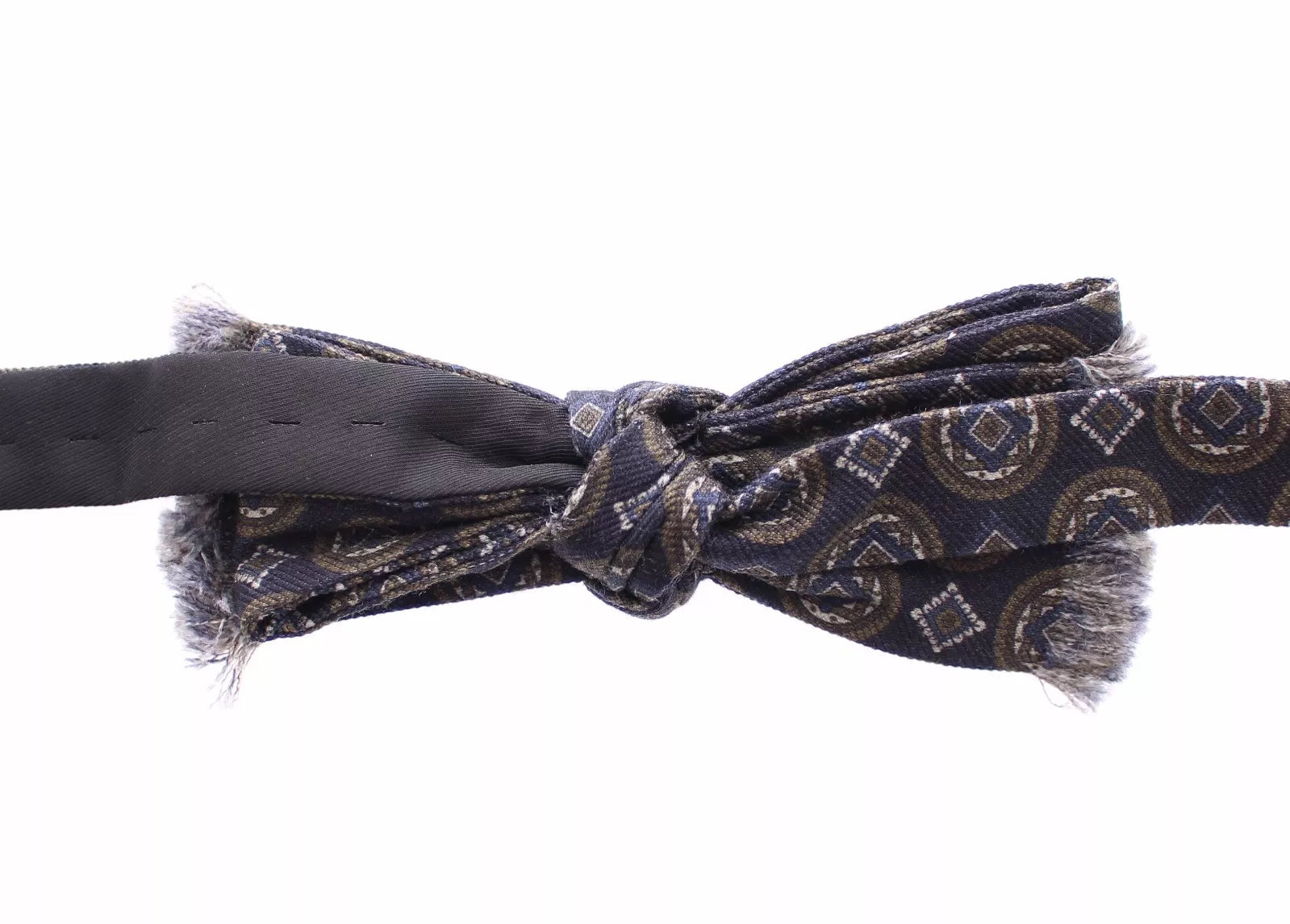 Dolce & Gabbana Dolce & Gabbana Blue Silk Baroque Fantasi Tied Bow Tie Men's Papillon