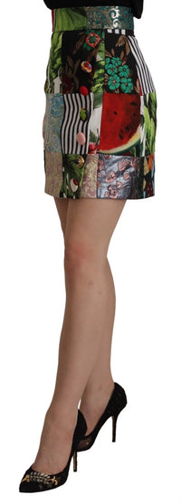 Dolce & Gabbana Multicolor Patchwork A-line Polyester Women's Skirt