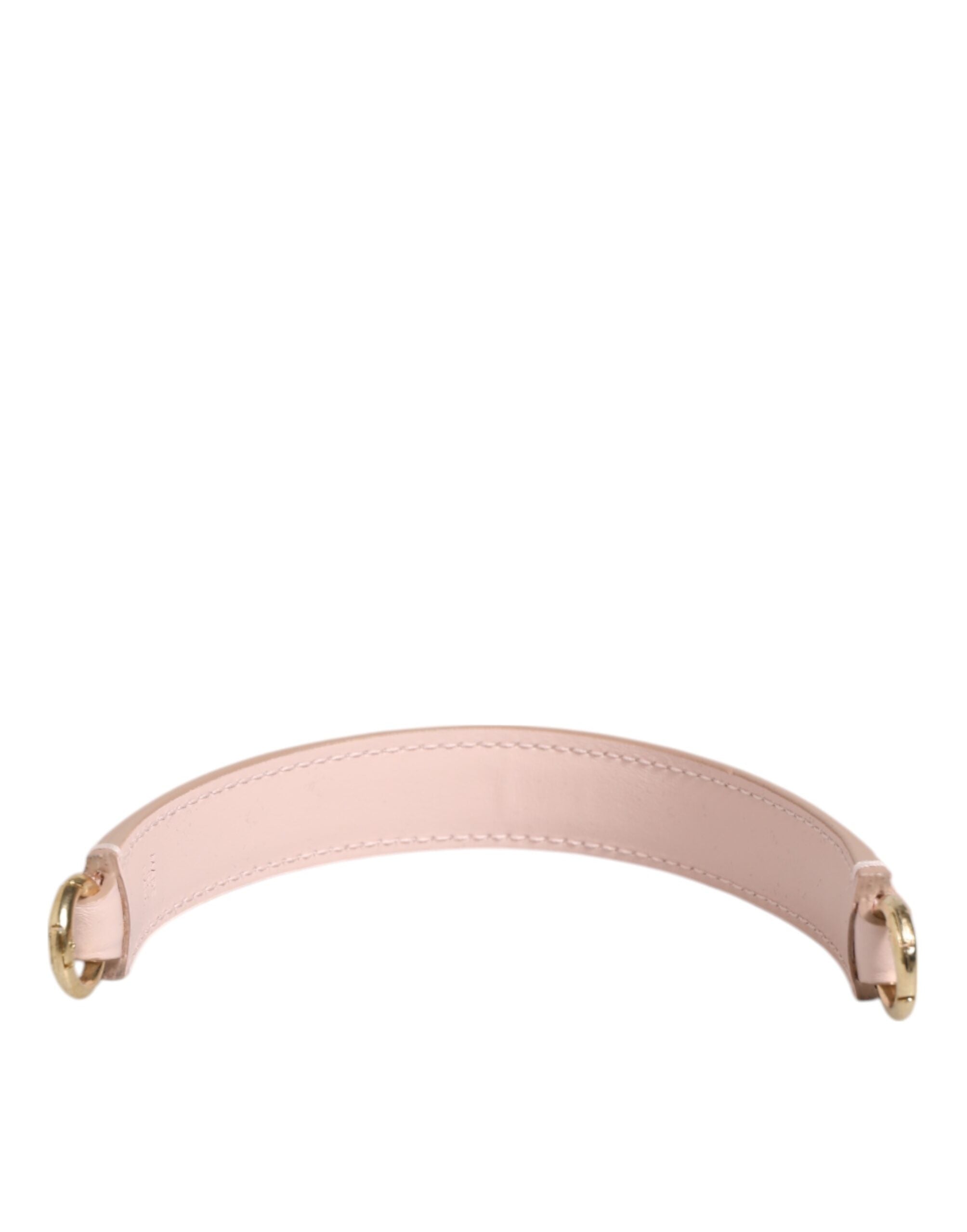 Dolce & Gabbana Dolce & Gabbana Women's Pink Leather Gold Tone Big Bag Handle Shoulder Women's Strap