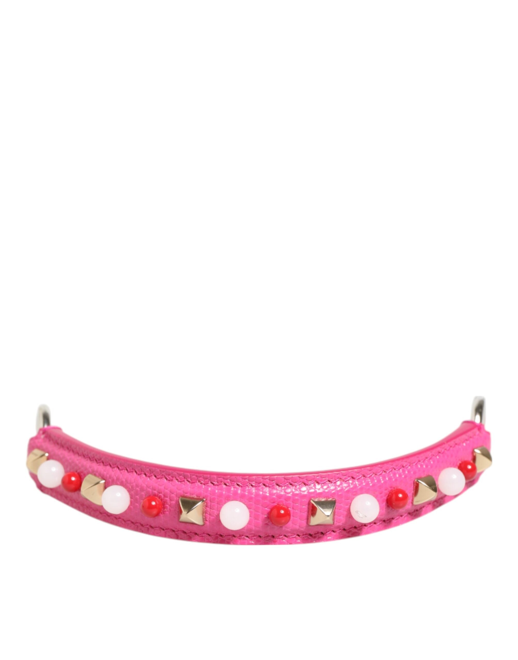 Dolce & Gabbana Dolce & Gabbana Pink Embellished Leather Bag Handle Women Shoulder Women's Strap