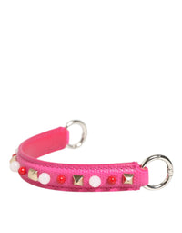 Dolce & Gabbana Dolce & Gabbana Pink Embellished Leather Bag Handle Women Shoulder Women's Strap