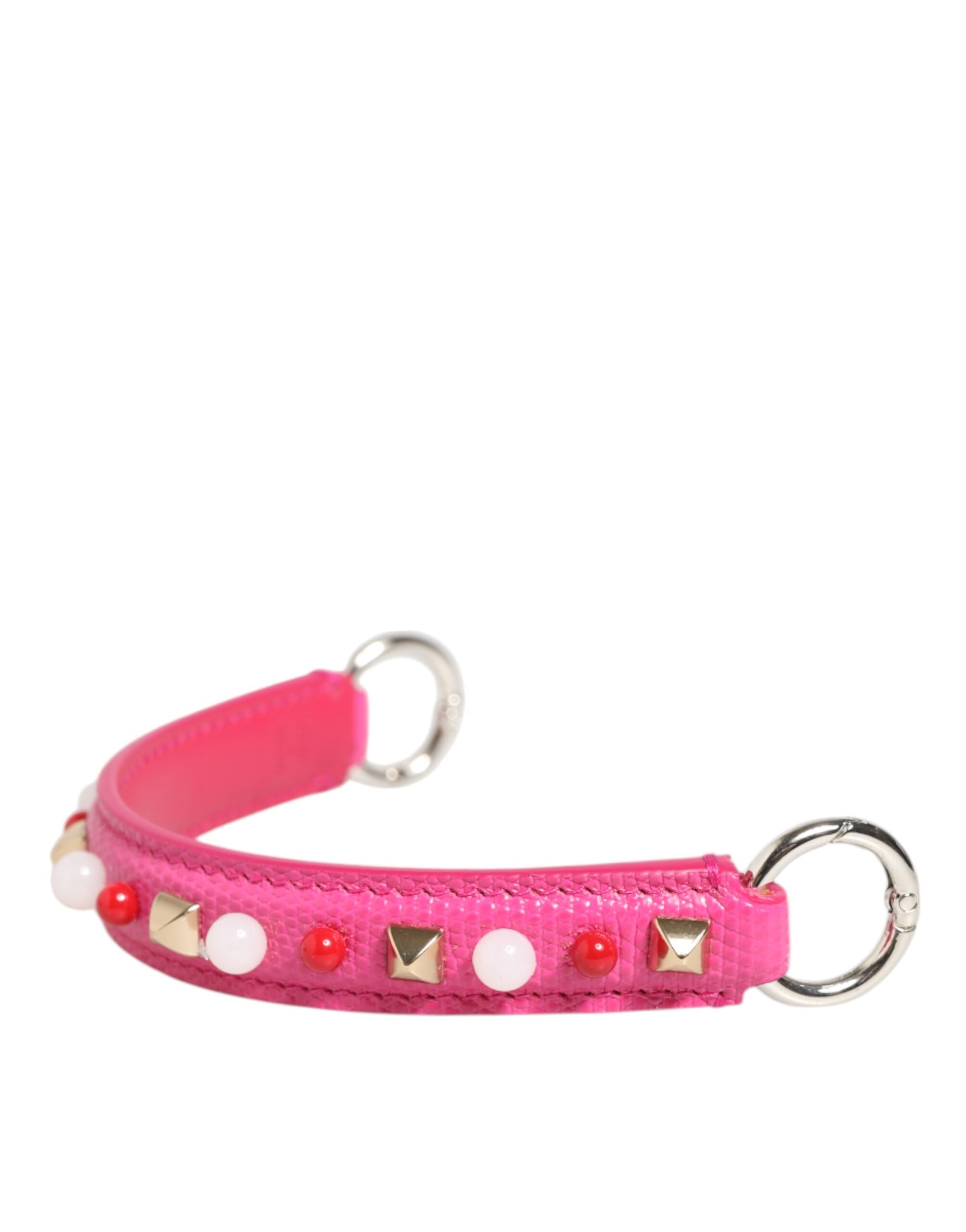 Dolce & Gabbana Dolce & Gabbana Pink Embellished Leather Bag Handle Women Shoulder Women's Strap