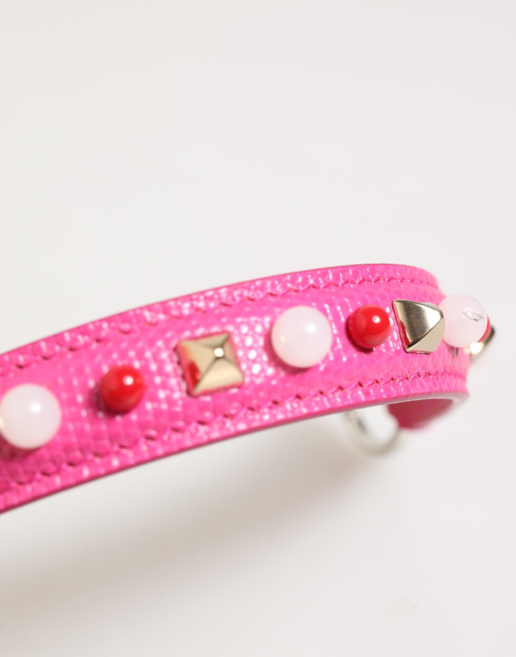 Dolce & Gabbana Dolce & Gabbana Pink Embellished Leather Bag Handle Women Shoulder Women's Strap