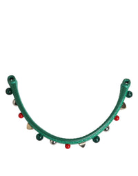 Dolce & Gabbana Dolce & Gabbana Green Embellished Leather Bag Handle Women Shoulder Women's Strap