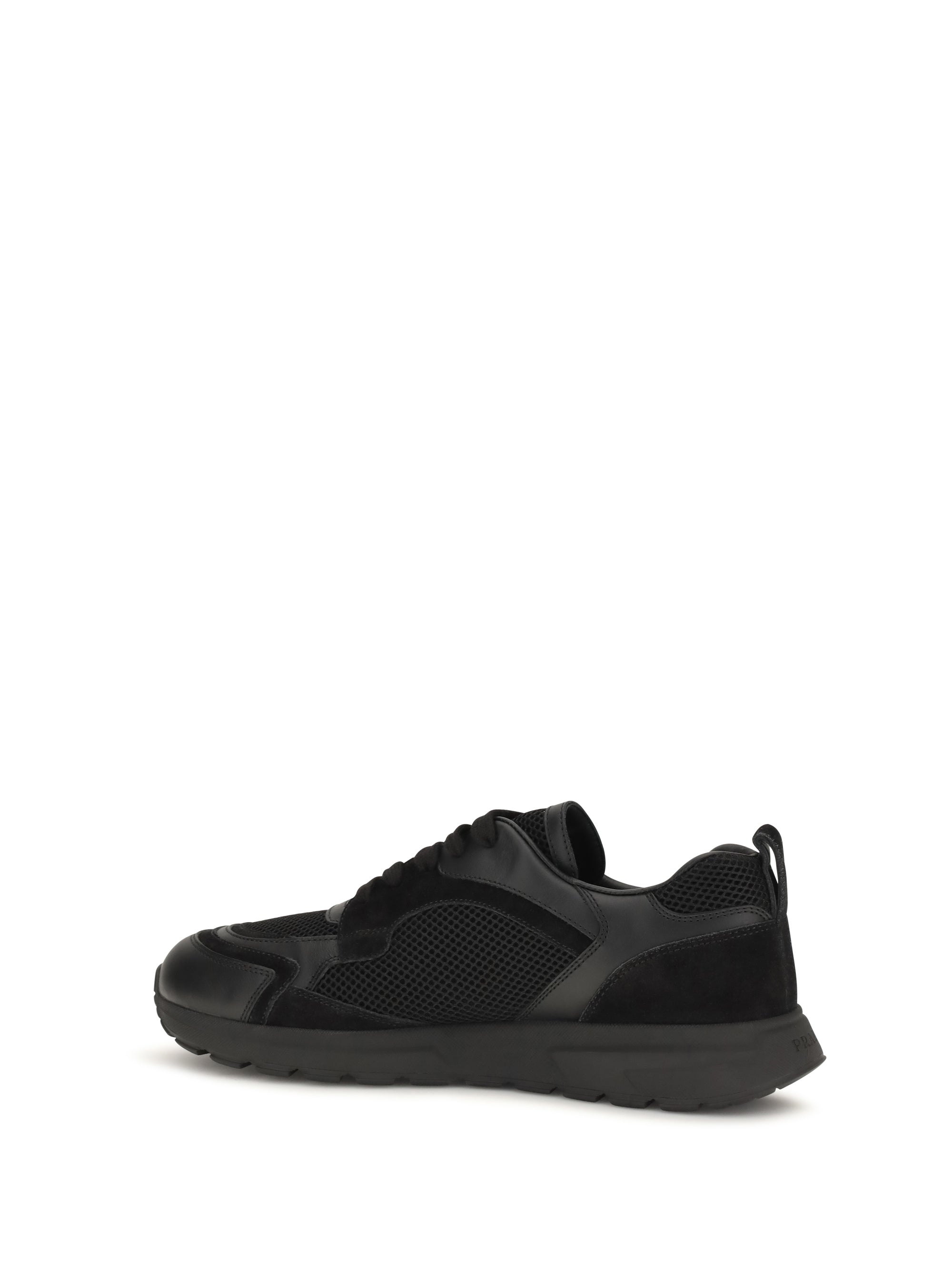 Prada Men Prax Leather And Fabric Sneakers – Bluefly