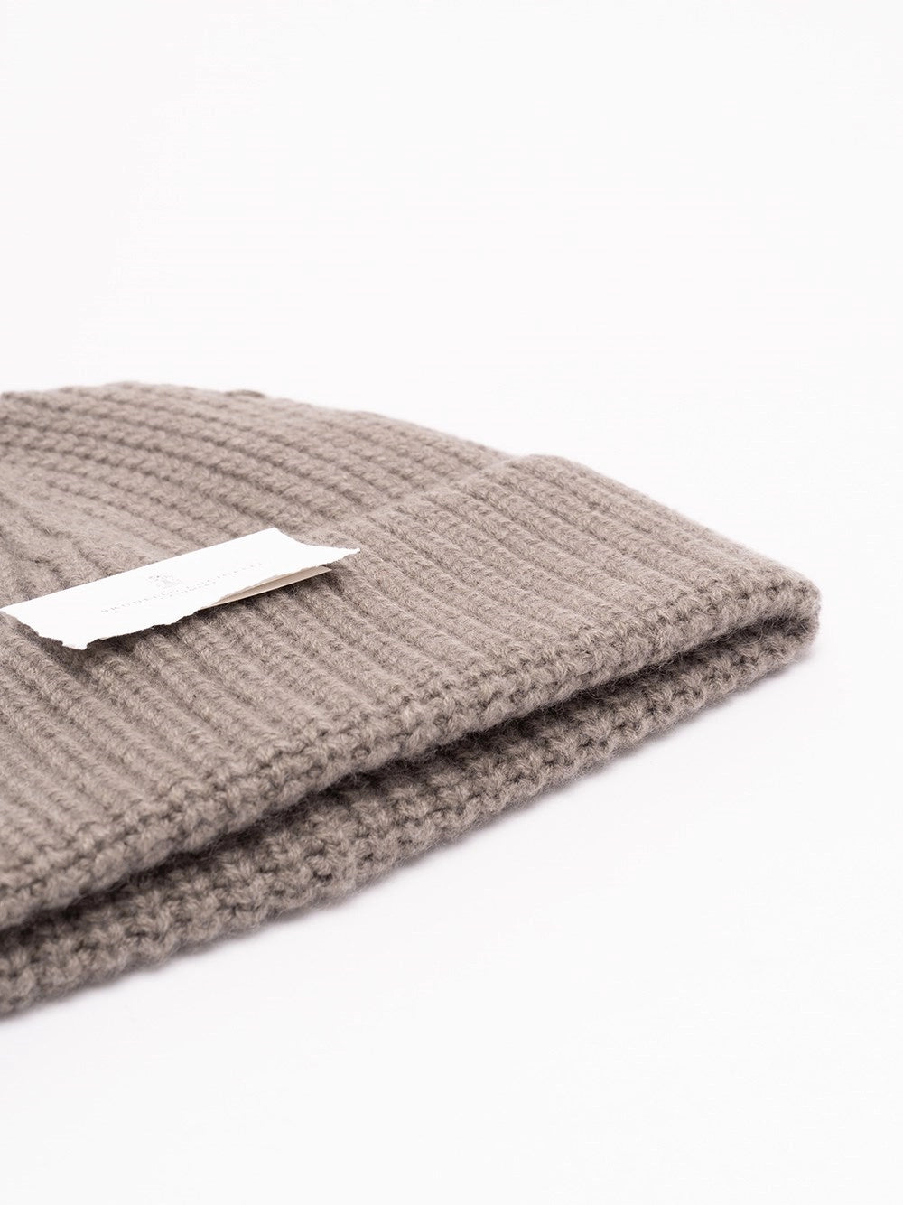 Brunello Cucinelli Men Cashmere English Rib Knit Beanie