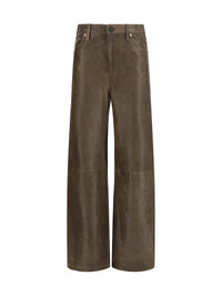 GOLDEN GOOSE Golden Goose Women Melany Leather Pants With Embroidery