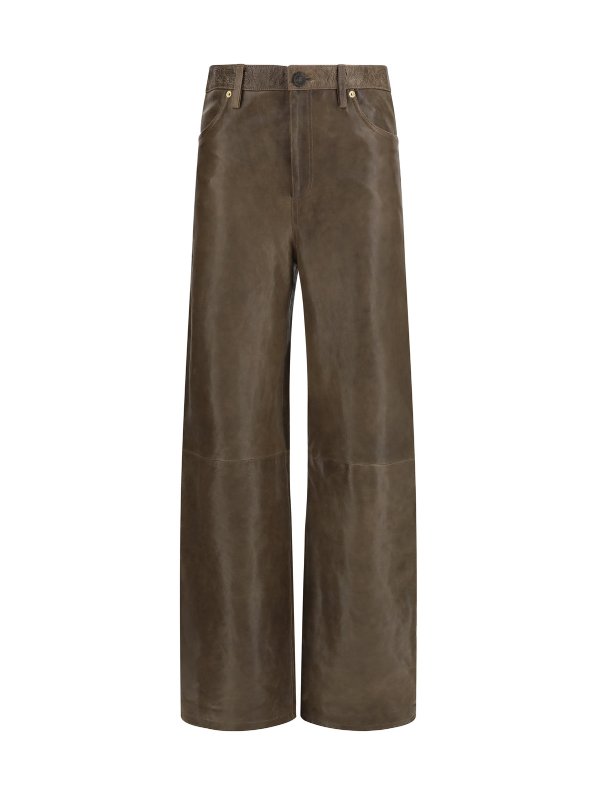 GOLDEN GOOSE Golden Goose Women Melany Leather Pants With Embroidery