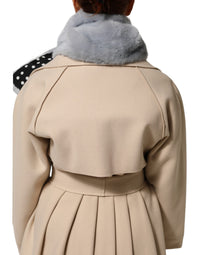 Dolce & Gabbana Powder Blue Mink Fur Neck Warmer Women's Scarf