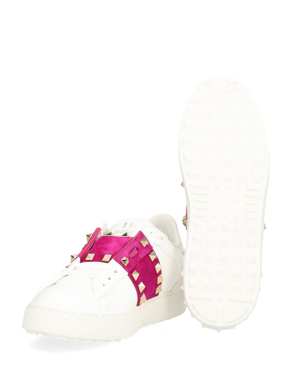 Valentino Garavani Women Rockstud Untitled Leather Sneakers