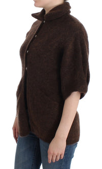 Cavalli Cavalli Brown mohair knitted Women's cardigan