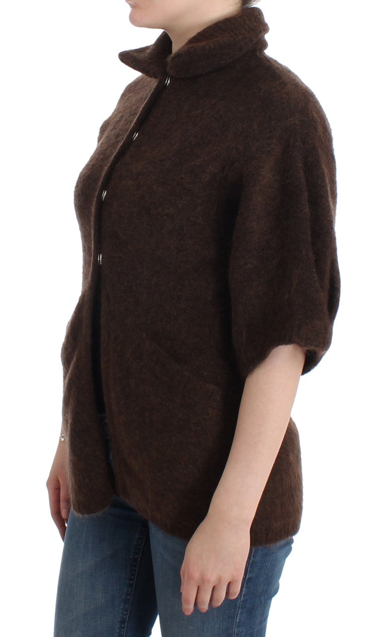 Cavalli Cavalli Brown mohair knitted Women's cardigan