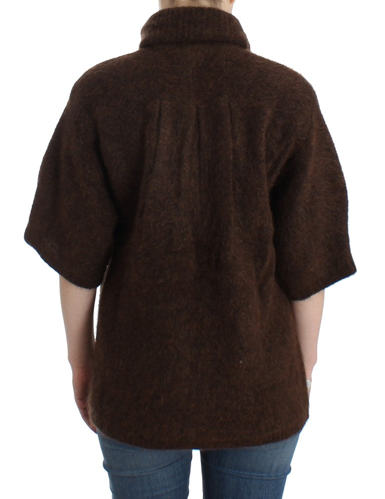 Cavalli Cavalli Brown mohair knitted Women's cardigan