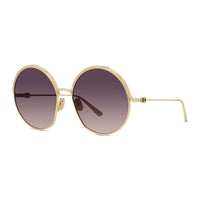 Dior Dior Sunglasses Round Full Rim, Gold Frame and Gradient Bordeaux Lens EVERDIORR1UB0D1