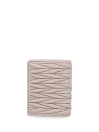 Miu Miu Miu Miu Women Compact Matelassé Leather Wallet