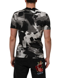 Dolce & Gabbana Multicolor Camouflage Men Short Sleeves Men's T-shirt