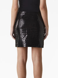 Tom Ford Patent Leather Crocodile-Effect Mini Skirt