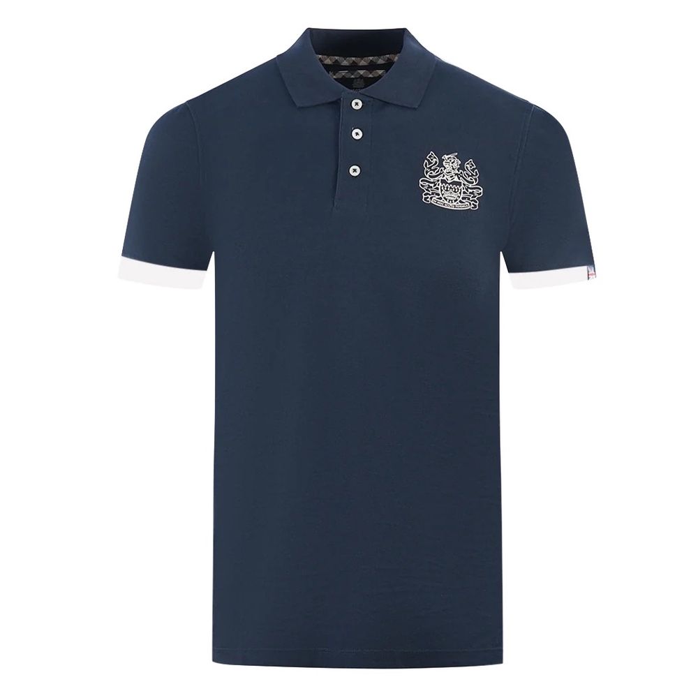 Aquascutum Aquascutum Blue Cotton Men Polo Men's Shirt