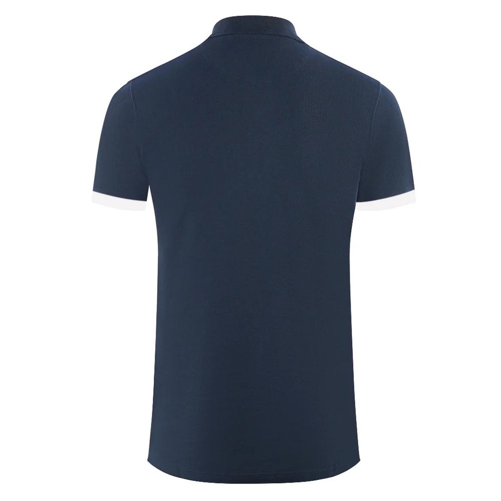 Aquascutum Aquascutum Blue Cotton Men Polo Men's Shirt