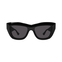 Bottega Veneta Sunglasses Rectangle Full Rim, Black Frame and Grey Lens BV1218S001