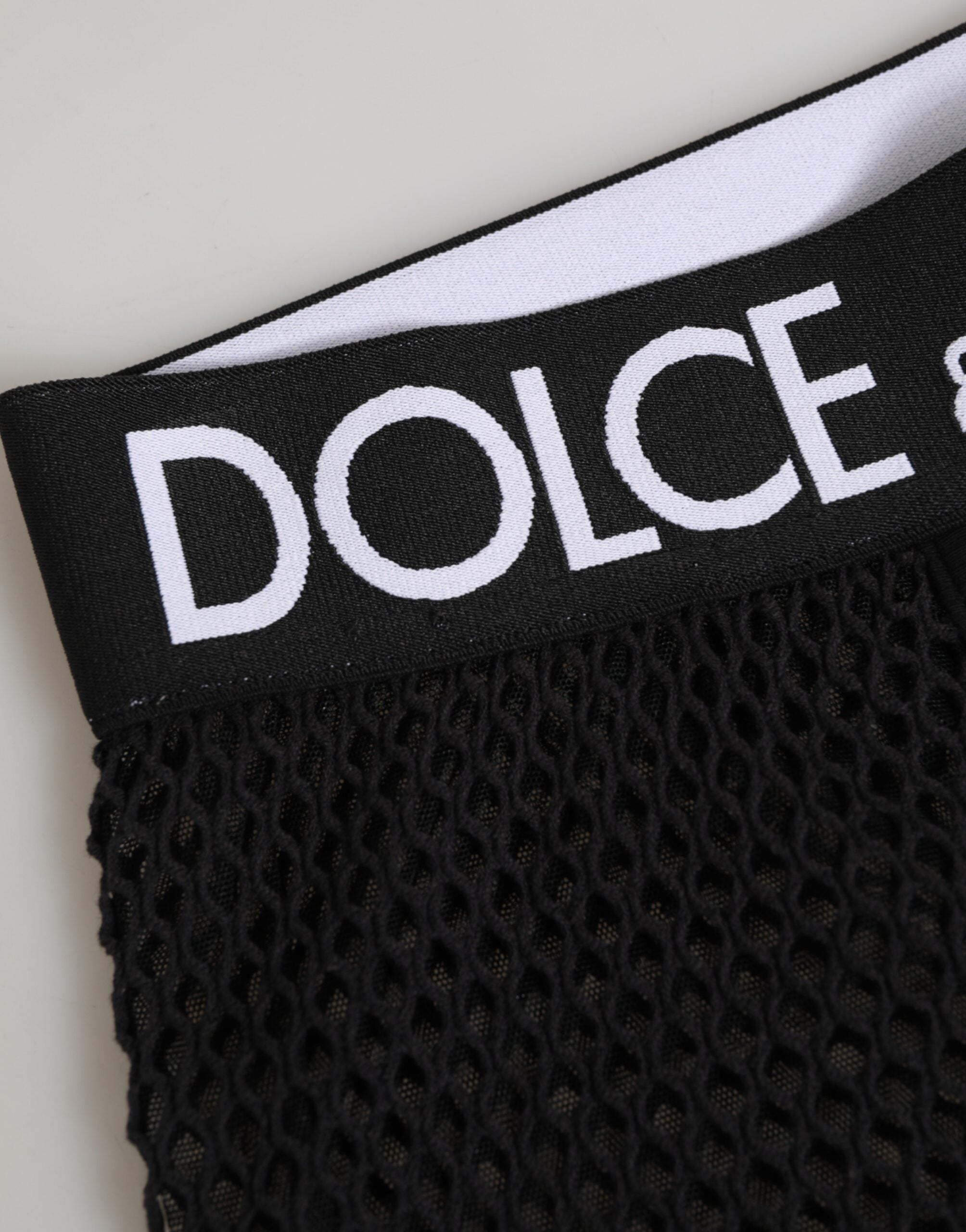 Dolce & Gabbana Dolce & Gabbana Black Cotton Logo Shorts Midi Trouser Women's Underwear