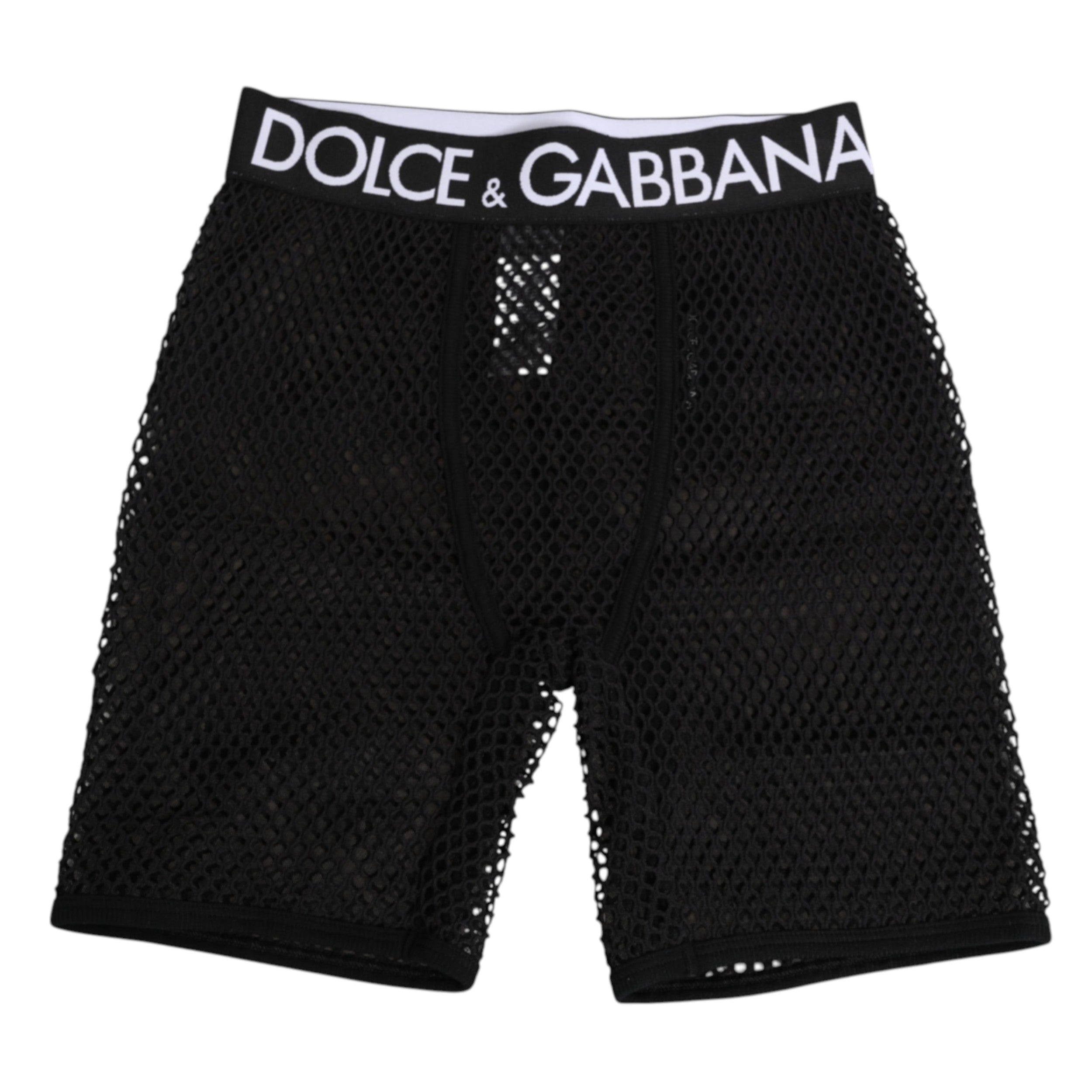 Dolce & Gabbana Dolce & Gabbana Black Cotton Logo Shorts Midi Trouser Women's Underwear